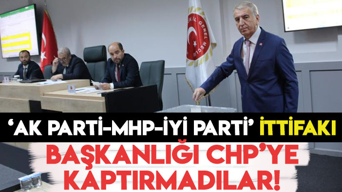 Bilecik İl Genel Meclis Başkanlığı seçimlerinde CHP'ye karşı, "AK Parti-MHP-İYİ Parti" ittifakı