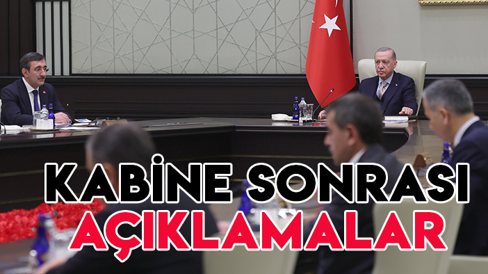 Kabine sonrası Cumhurbaşkanı Erdoğan'dan açıklamalar