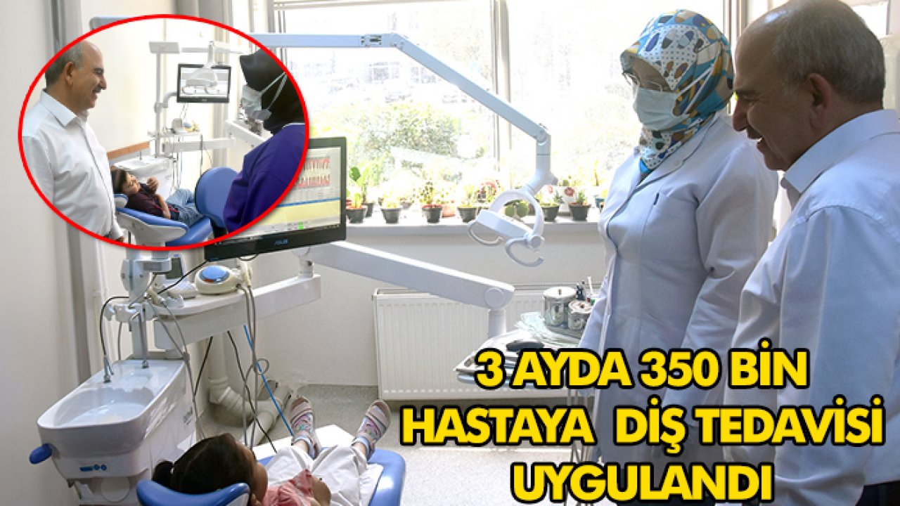 Konya'da 3 ayda 350 bin hastaya  diş tedavisi uygulandı