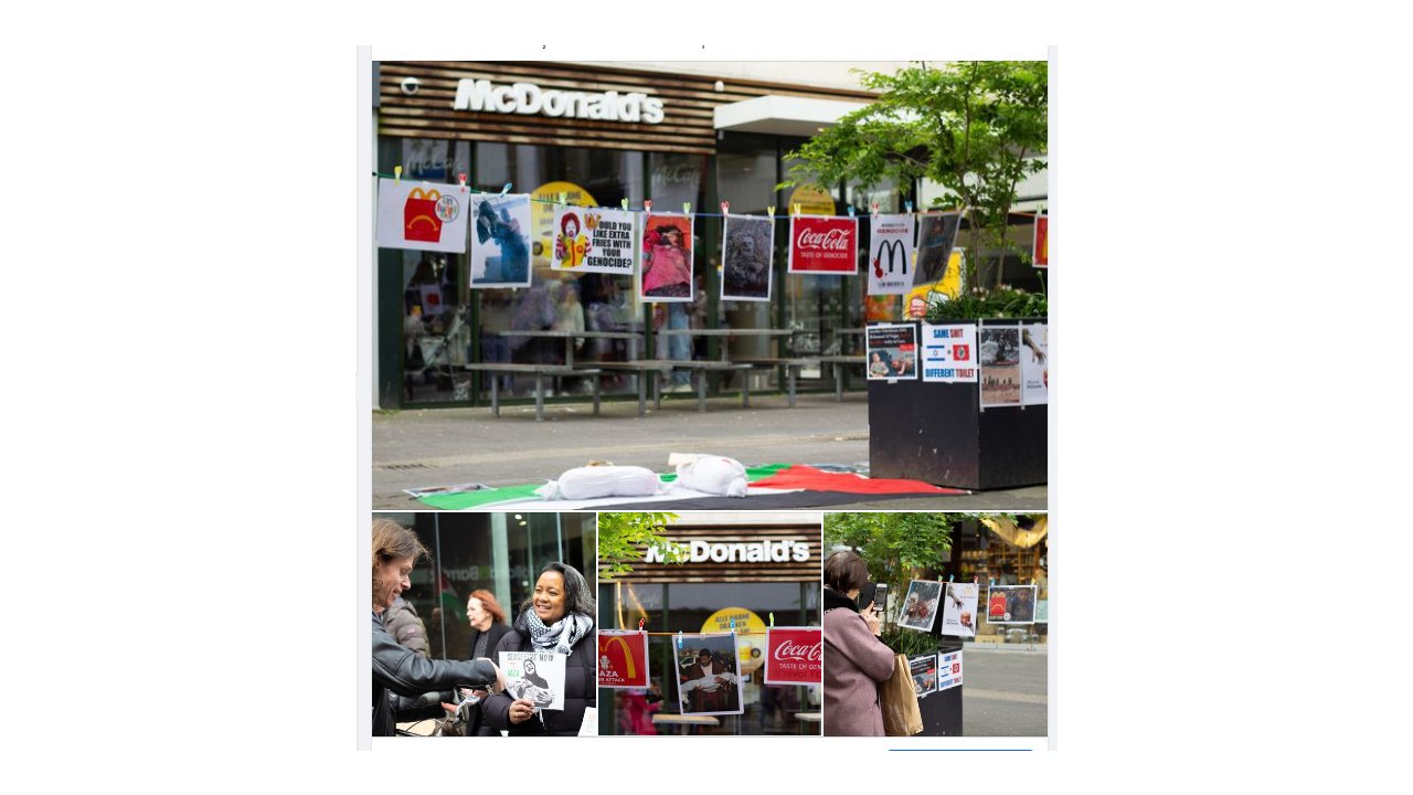 Hollanda'da McDonald’s şubelerinin önünde İsrail'i protestosu