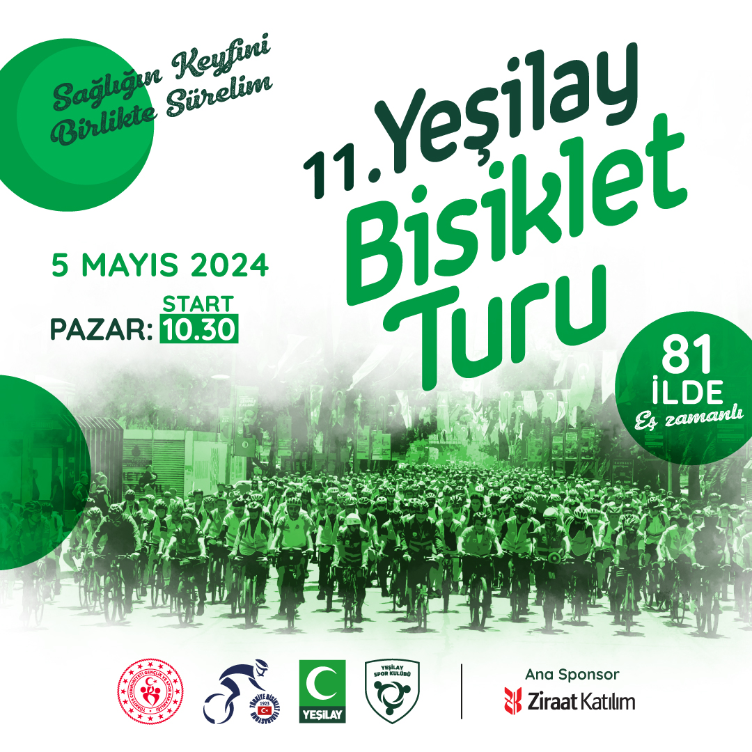 Yeşilay Konya'da bisiklet turu düzenliyor