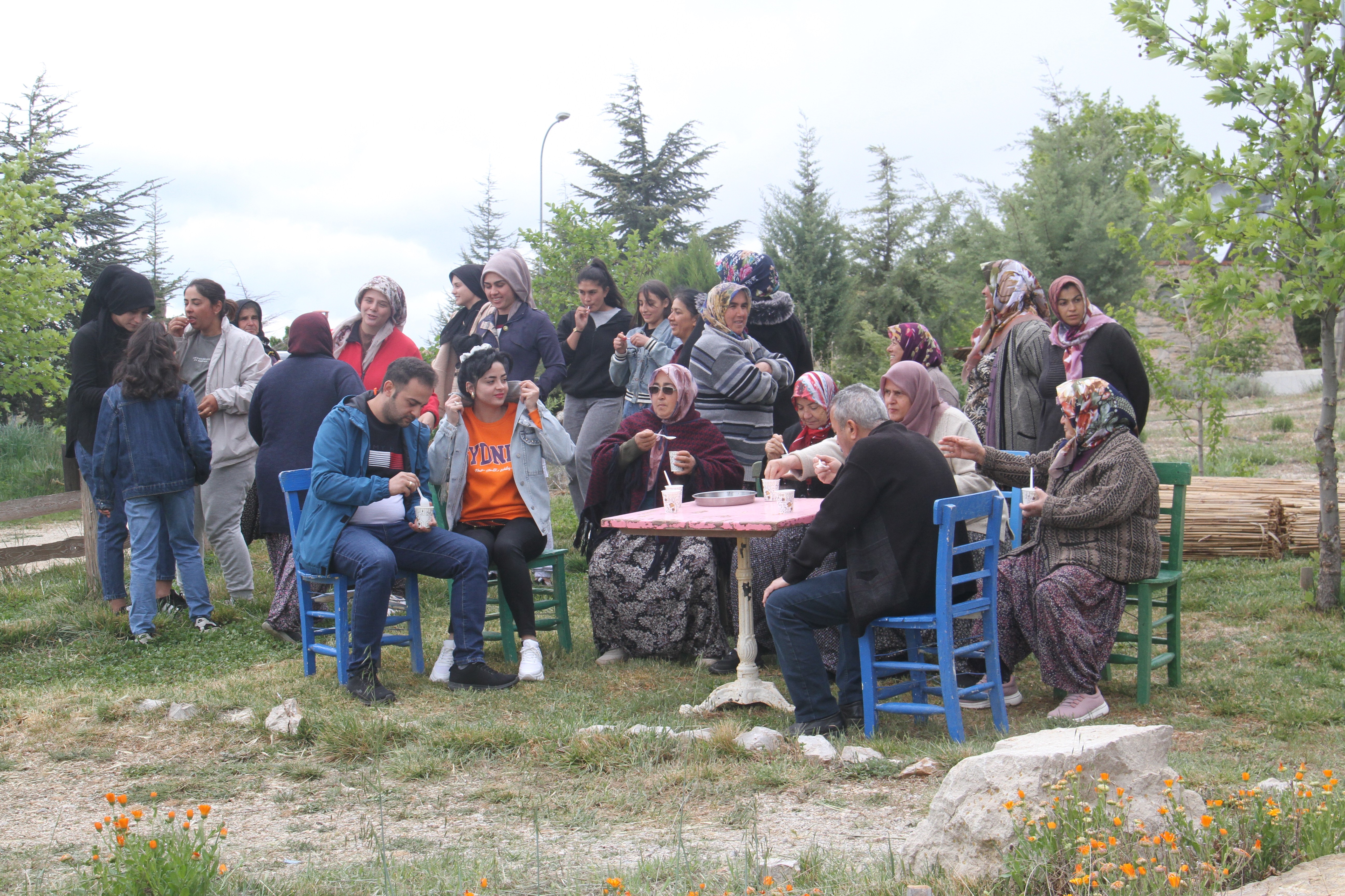 Konya’da sanatçıların köyünde bahara coşkulu karşılama