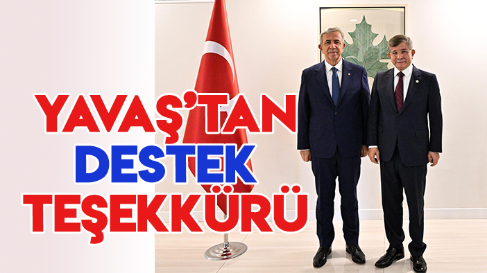 ABB Başkanı Yavaş'tan GP Genel Başkanı Davutoğlu'na destek teşekkürü