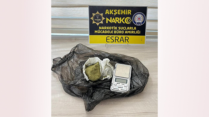 Akşehir'de uyuşturucu operasyonu: 1 tutuklama