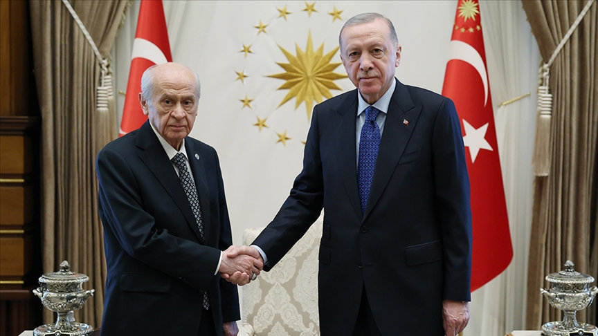 Cumhurbaşkanı Erdoğan, Devlet Bahçeli'yi kabul etti