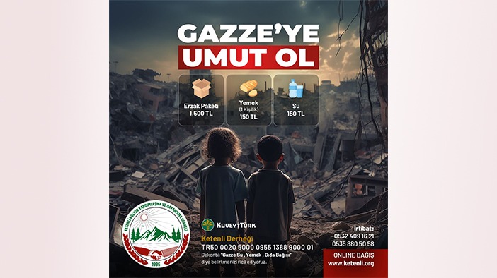 Ketenli Derneği’nden Gazze'ye Yardım kampanyası