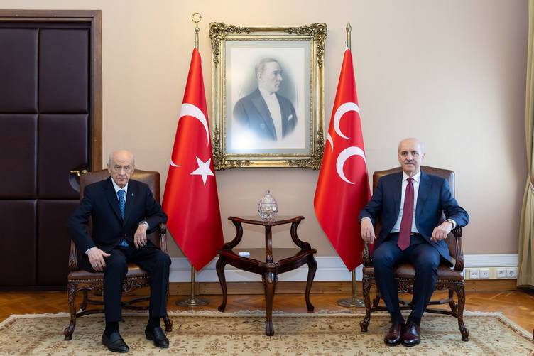 TBMM Başkanı Kurtulmuş, MHP Genel Başkanı Bahçeli'yi ziyaret etti