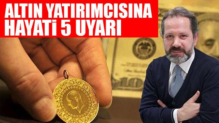 İslam Memiş'ten altın yatırımcısına hayati uyarı geldi