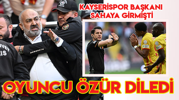 Kayserispor'da "yumruk" atarak kırmızı kart gören Duckens Nazon yaptığı hareketten dolayı özür diledi