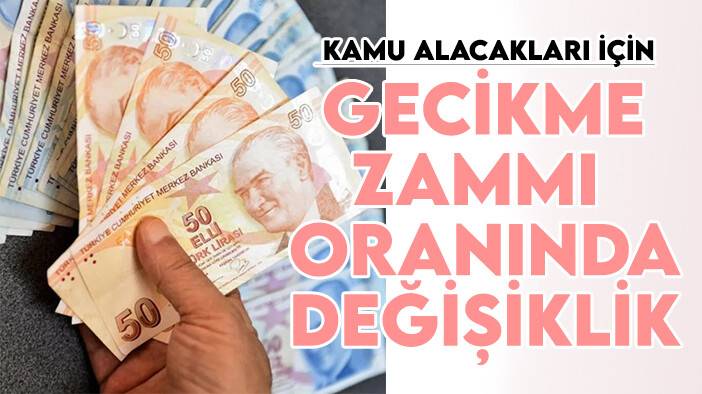 Resmi Gazete'de yayımlandı! Kamu alacakları için gecikme zammı oranında değişiklik