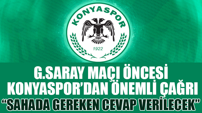 Konyaspor'dan tarihi uyarı ve çağrı : "Kenetlen başka Konyaspor yok"