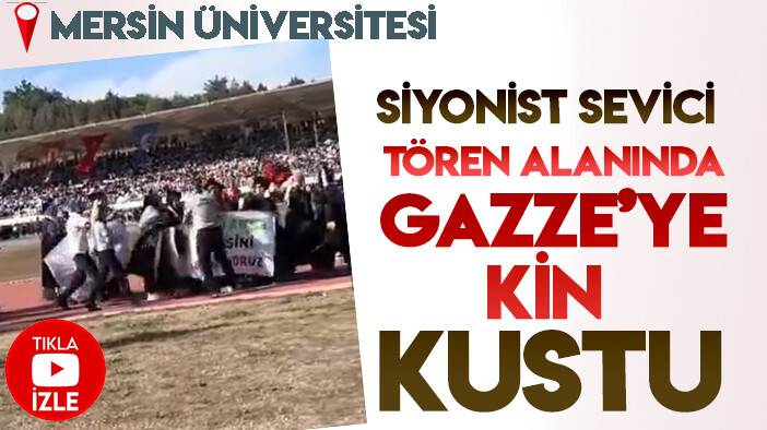 Cürete bak: Mersin Üniversitesi'nde "Gazze" pankartına müdahaleye tepki yağdı