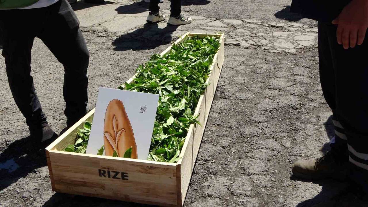 Çayı tabuta koyarak sokak sokak gezdirdiler