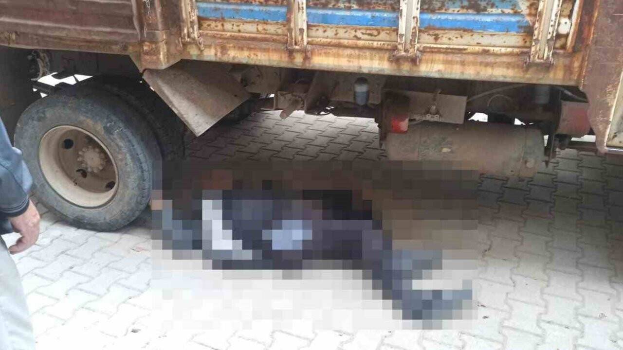 Yaşlı adam kamyonetin altında kaldı