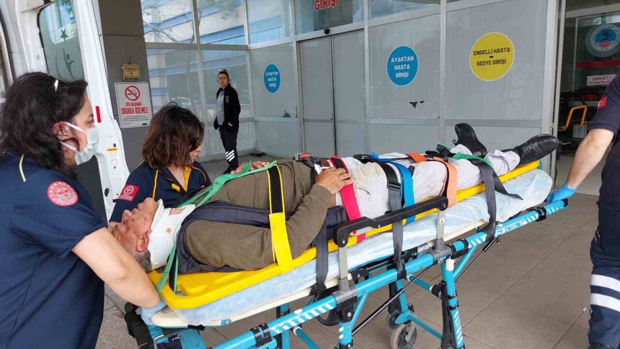 Pikniğe giden ailenin patpatı şarampole yuvarlandı