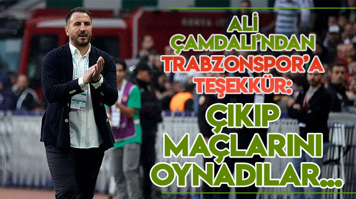 Konyaspor Teknik Direktörü Ali Çamdalı'ndan Trabzonspor'a ahlaki teşekkür