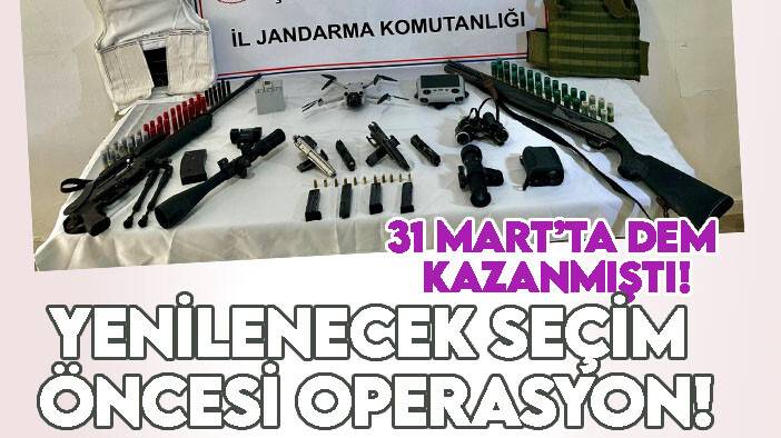 Seçimlerin yenileneceği ilçede terör örgütünün cephaneliği çıktı