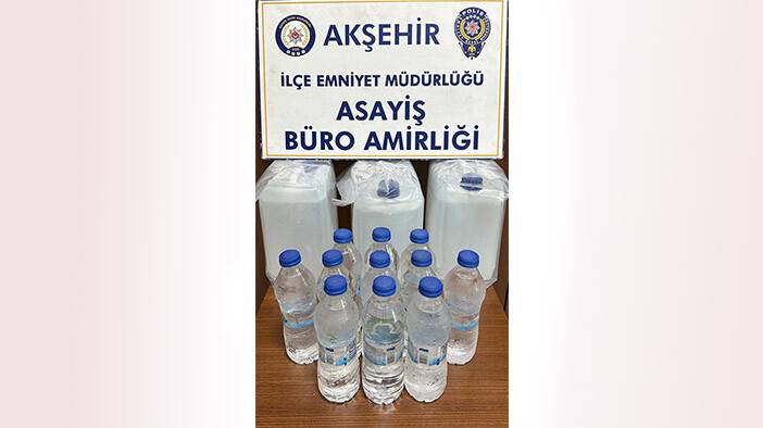 Konya'da sahte alkol üreten şahıs yakalandı