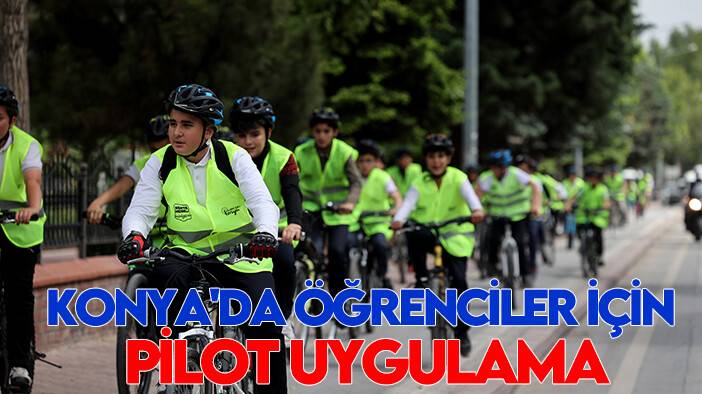 Konya'da öğrenciler için pilot uygulama: Pedal çevirerek okula gidiyorlar