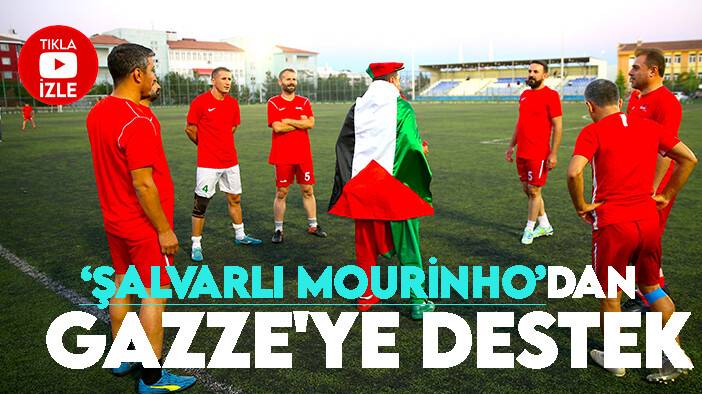 Diyarbakırlı "Şalvarlı Mourinho"dan Gazze'ye destek
