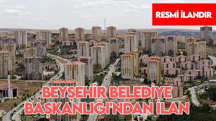 Beyşehir Belediye Başkanlığı'ndan düzeltme ilanı