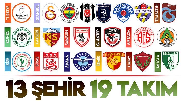 2024-2025 Futbol Sezonunda Süper Lig'de; 13 şehirden 19 takım mücadele edecek