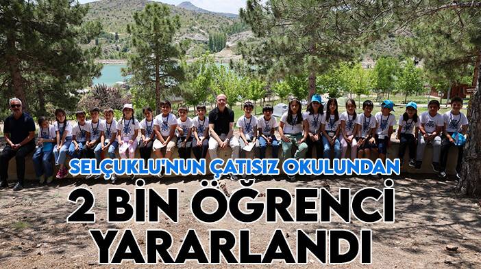 Selçuklu'nun çatısız okulundan 2 bin öğrenci yararlandı