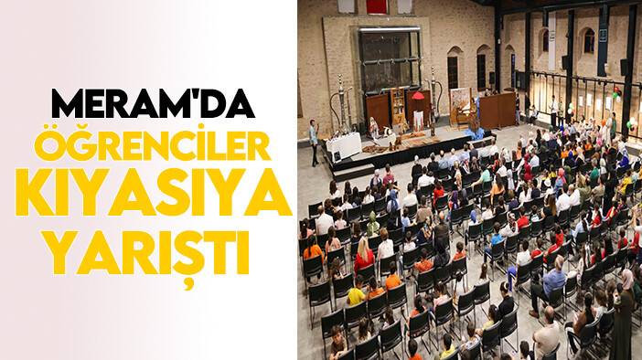 Meram'da öğrenciler 'Bilim Kurdu' yarışmasında kıyasıya yarıştı