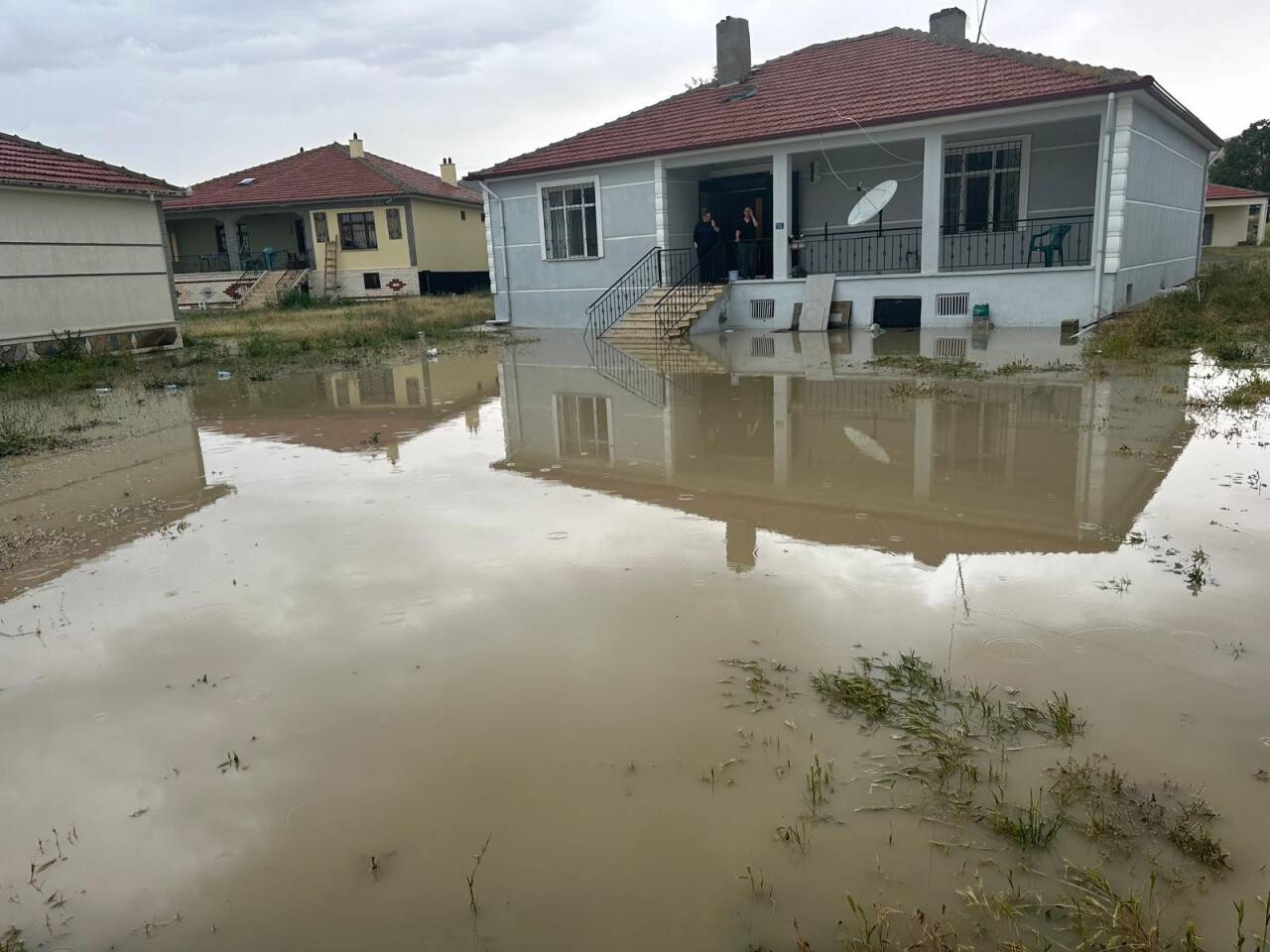 Kulu’da şiddetli yağmur sele neden oldu