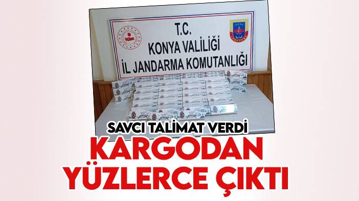 Cumhuriyet Savcısı talimat verdi: Konya'da kargodan yüzlercesi çıktı!