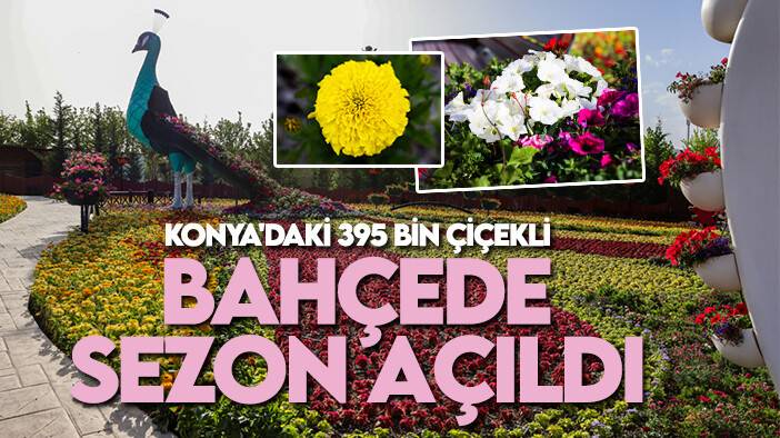 Konya'daki 395 bin çiçekli bahçe, yeni sezon için kapılarını açtı