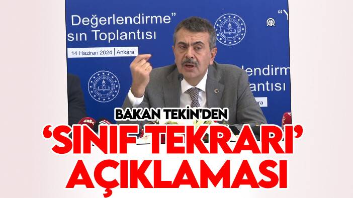Bakan Tekin'den sınıf tekrarı açıklaması: Af düşünmüyoruz