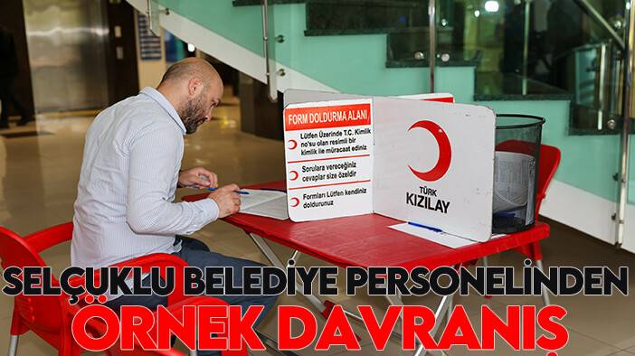 Selçuklu Belediye personelinden örnek davranış