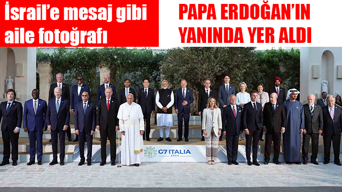 Erdoğan, G7 Zirvesi aile fotoğrafı çekimine katıldı
