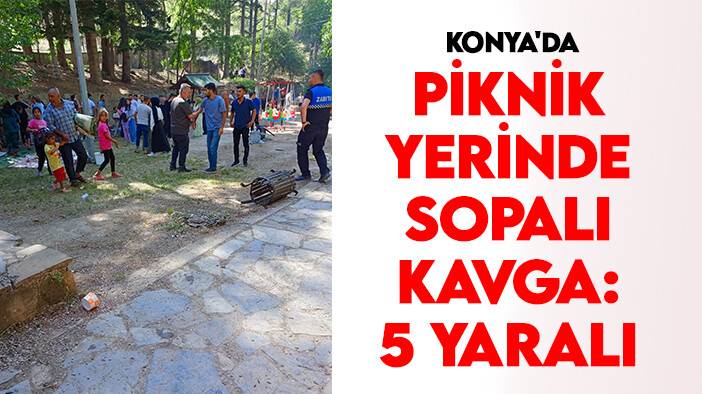 Konya'da piknik yerinde sopalı kavga: 5 yaralı