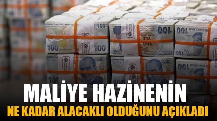 Maliye hazinenin ne kadar alacaklı olduğunu açıkladı