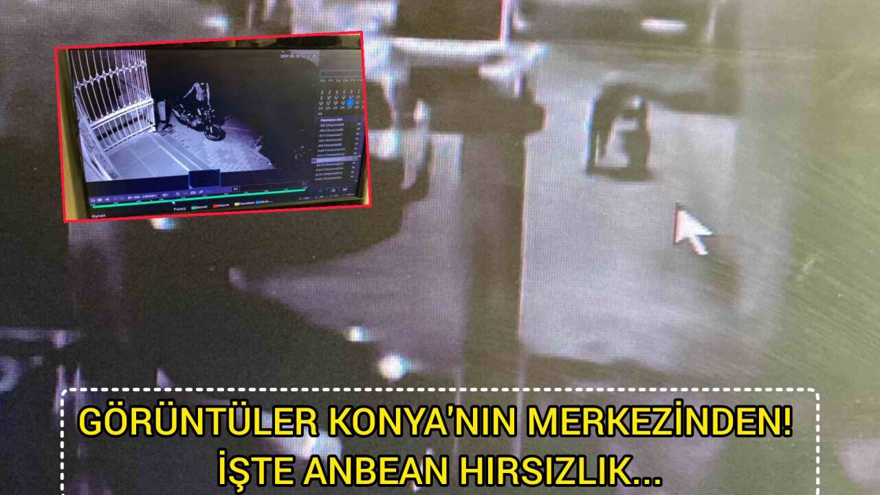 Görüntüler Konya'nın merkezinden! İşte anbean hırsızlık anları...