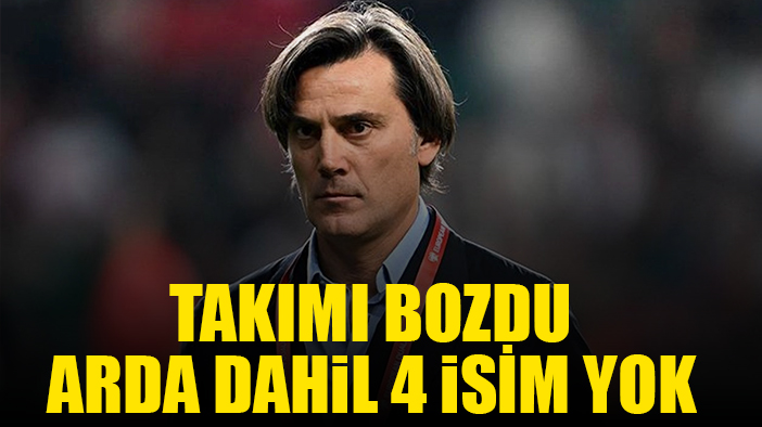 Vincenzo Montella’dan 4 değişiklik