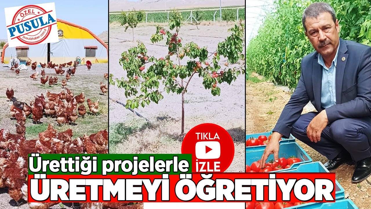 Cihanbeyli'de ürettiği projelerle üretmeyi öğretiyor