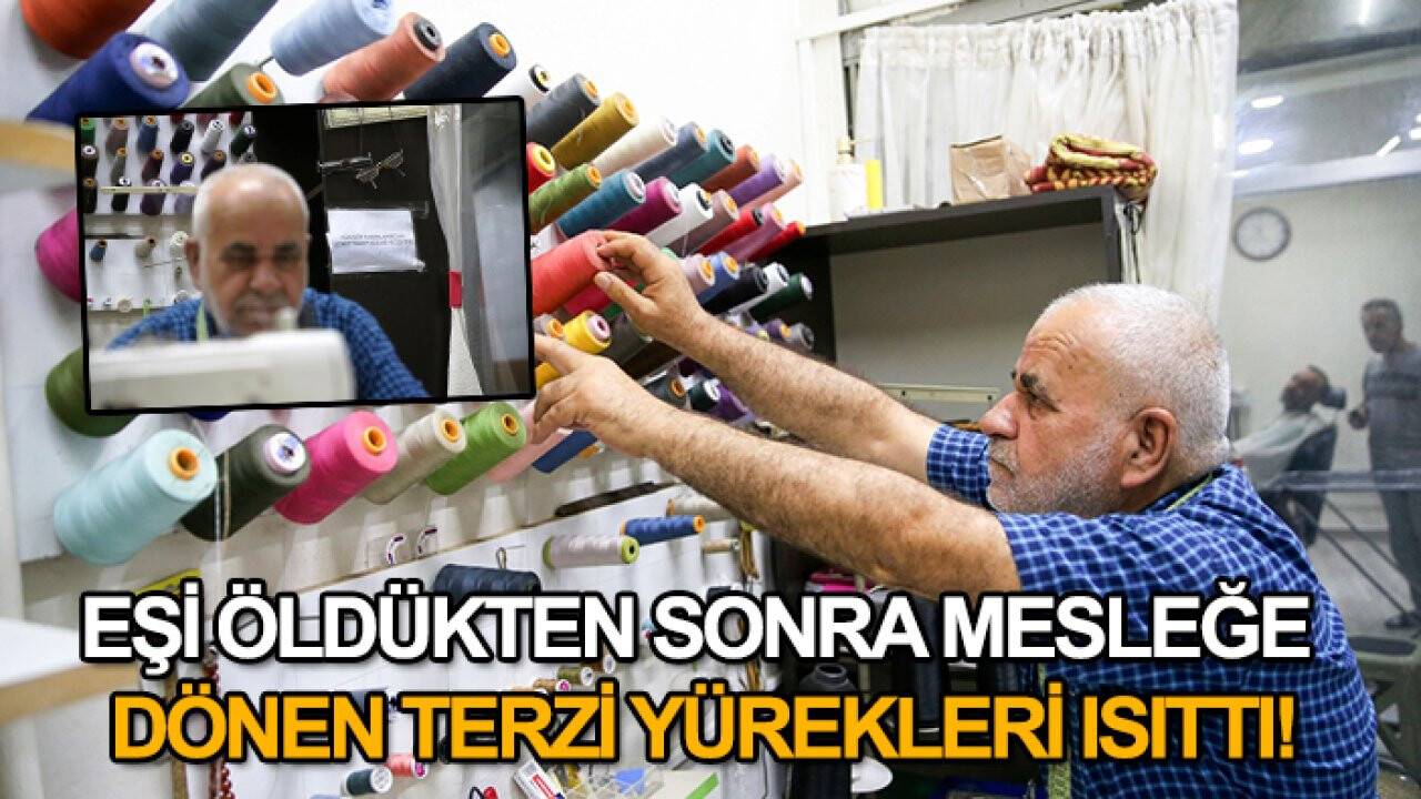 Konya'da eşi öldükten sonra mesleğe dönen terzi yürekleri ısıttı!