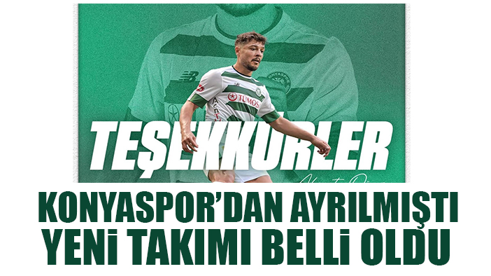 Konyaspor'dan ayrılan Ahmet Oğuz'un yeni takımı belli oldu