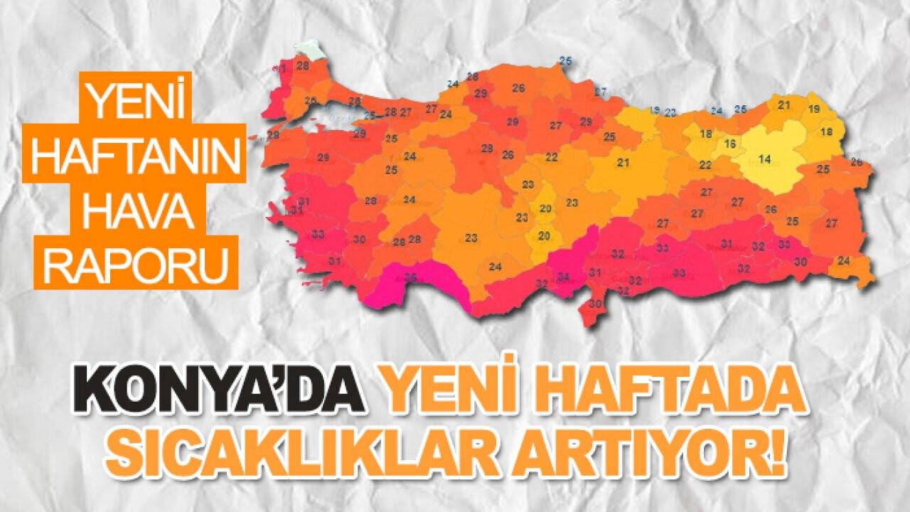 Konya’da yeni haftada sıcaklıklar artıyor! (Bugün Konya’da hava nasıl olacak?)