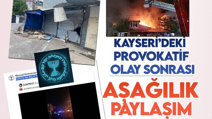 Cumurbaşkanı Erdoğan'ı hedef aldılar! Kayseri'deki provokatif olaylar sonrası aşağılık paylaşım: MOSSAD detayı!