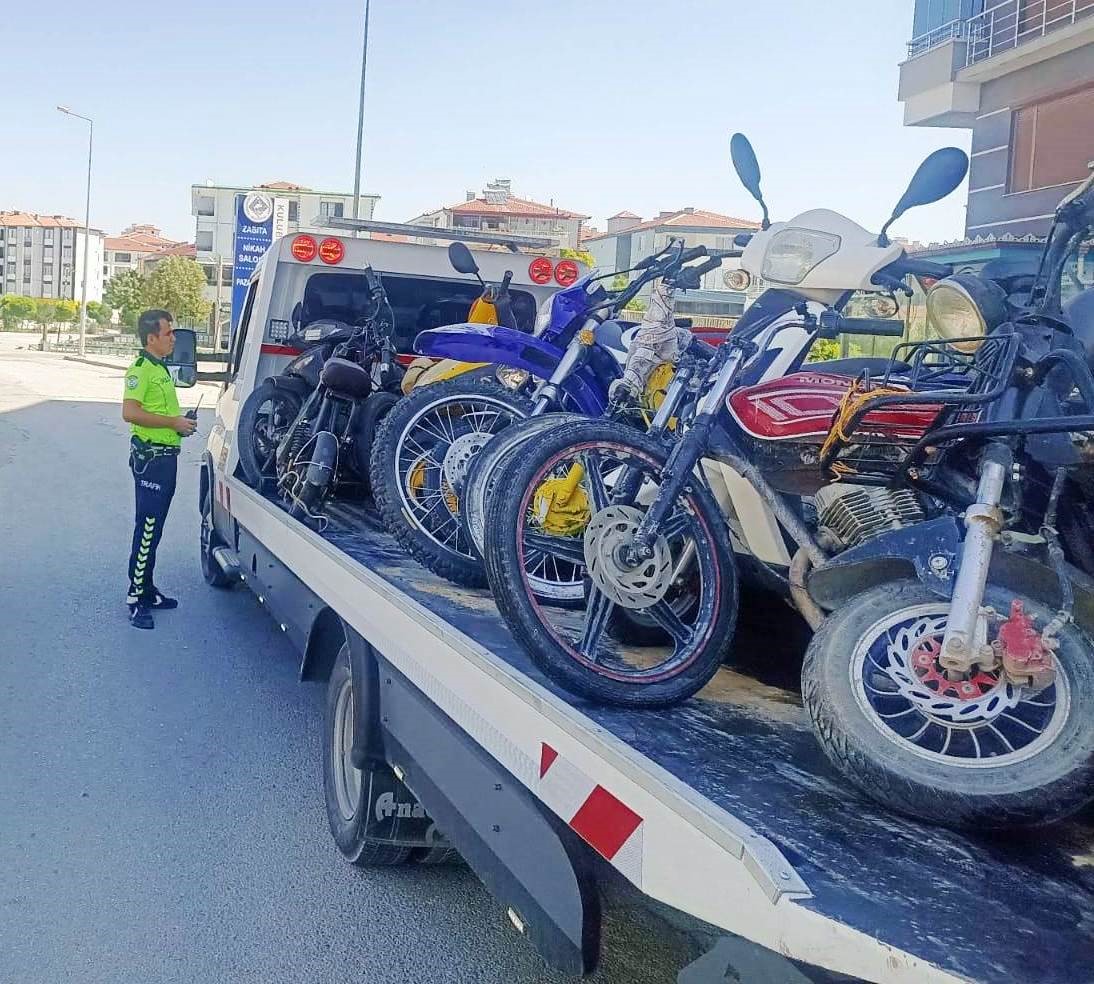 Konya’da, denetimler artıyor motosikletler toplanıyor