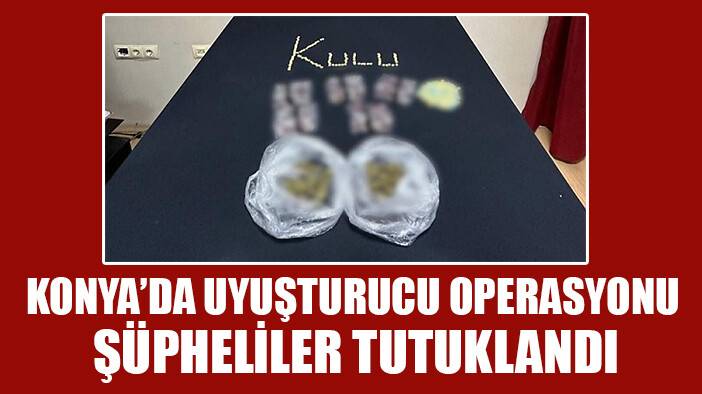 Konya'da uyuşturucu bulunan otomobildeki 2 kişi tutuklandı