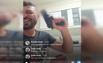 Canlı yayın yapan kişi yanlışlıkla kendisini vurdu (VİDEOLU)