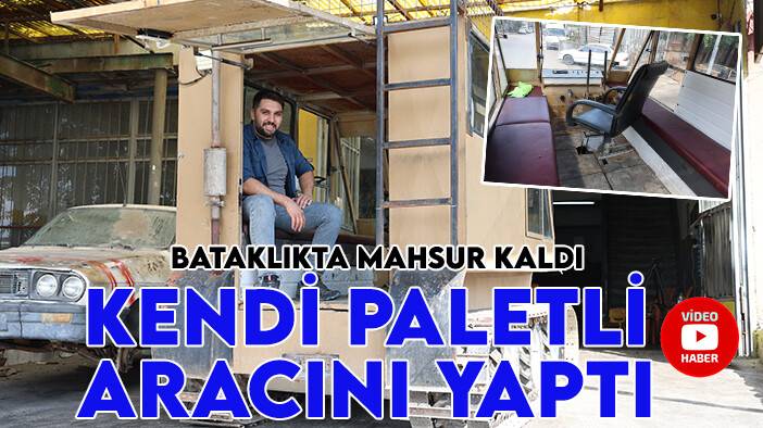 Bataklıkta mahsur kalması ilham oldu: Kendi paletli aracını yaptı
