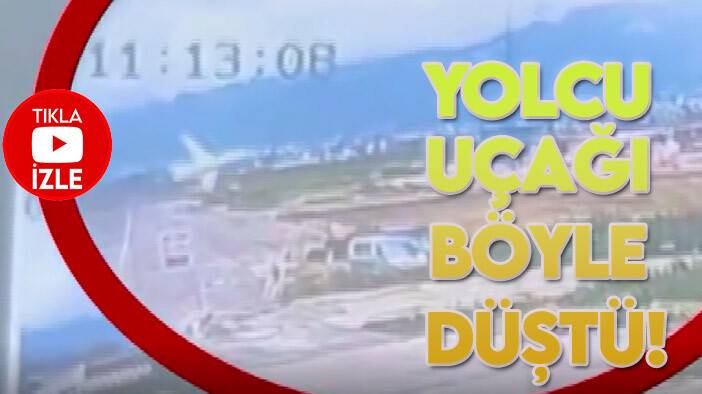Yolcu uçağı kalkıştan kısa süre sonra  böyle düştü: 18 ölü