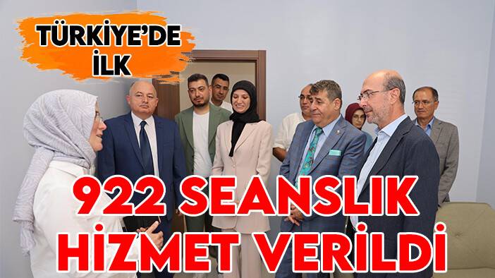 Türkiye'de ilk: Bugüne kadar 922 senaslık hizmet verildi