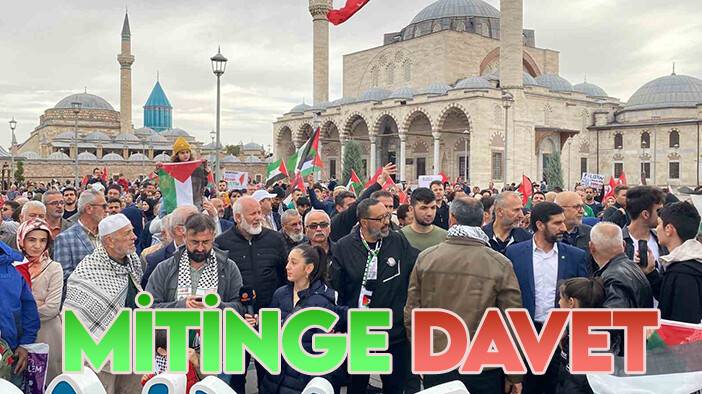 Konya STK Platformundan Gazze mitingine davet